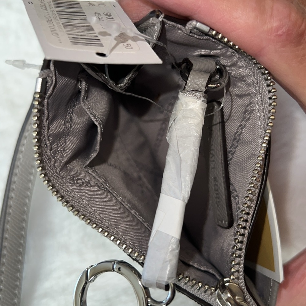 Michael Kors Taupe Wristlet with Silver Details also for key to NWT - Picture 6 of 6